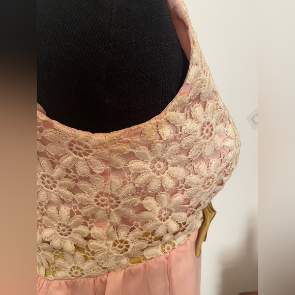 Vintage Harry Keiser 60’s cream, chartreuse, and pink dress, size 4. - Picture 2 of 5